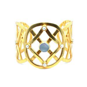Julie Vos Lattice White Stones Cuff